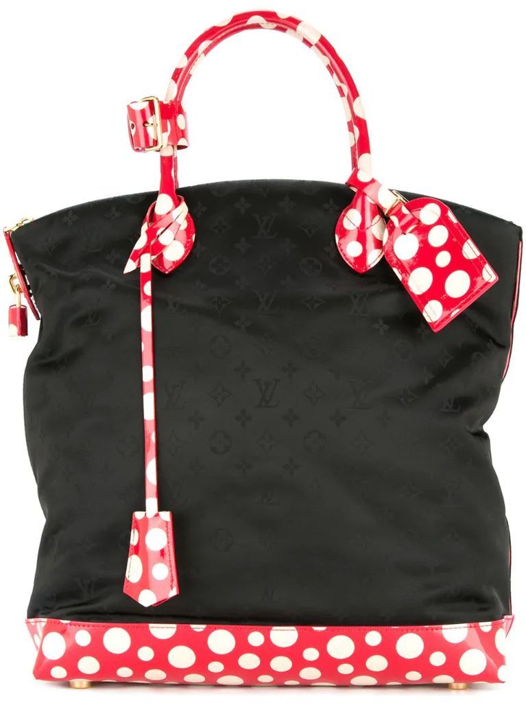 pre-owned Dots Lockit Vertical MM Kusama Yayoi hand tote bag