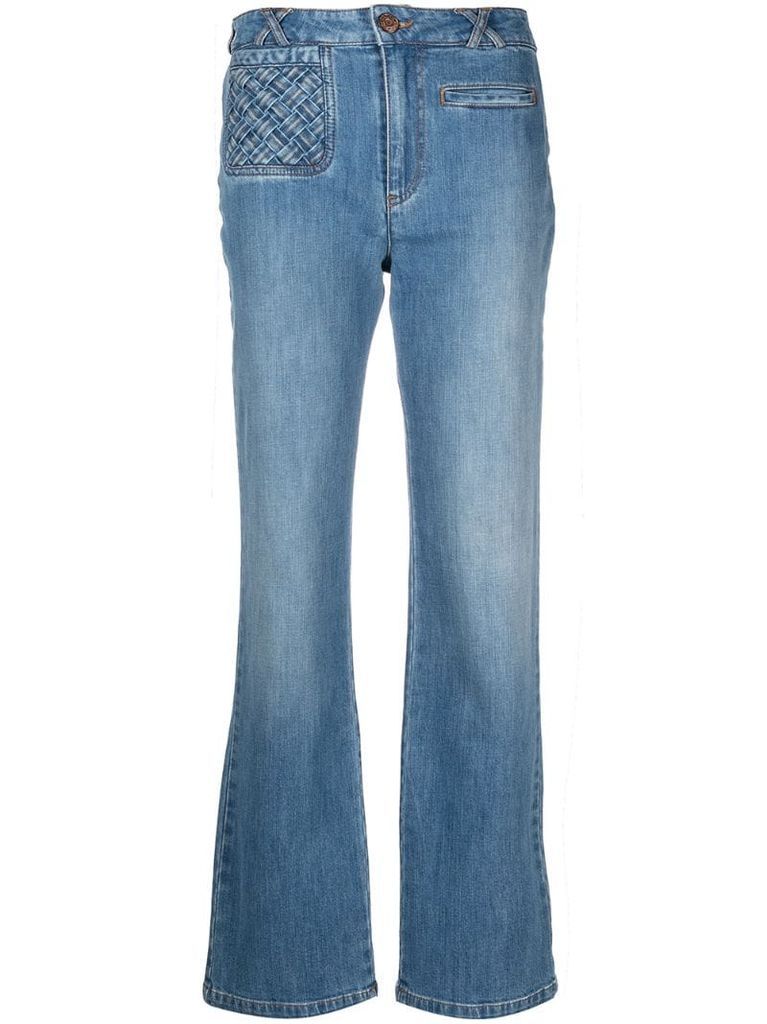 straight-leg cropped jeans