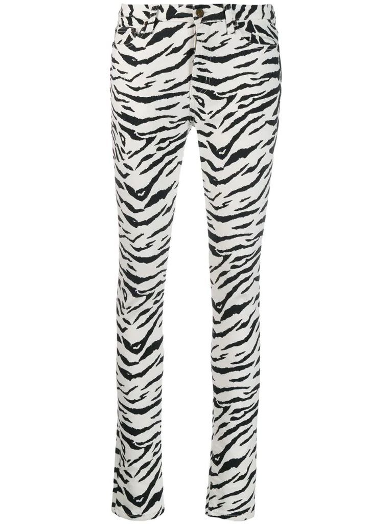zebra print skinny jeans