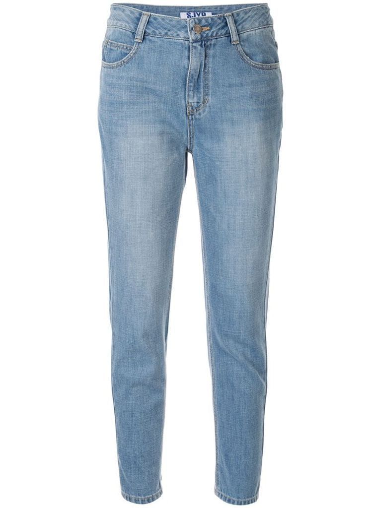 zip embellished jeans