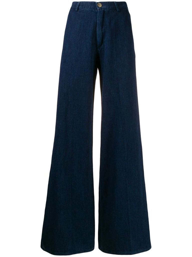 high-rise wide-leg jeans