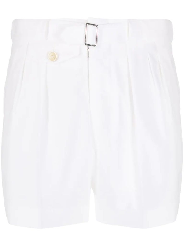 pleat detailed shorts