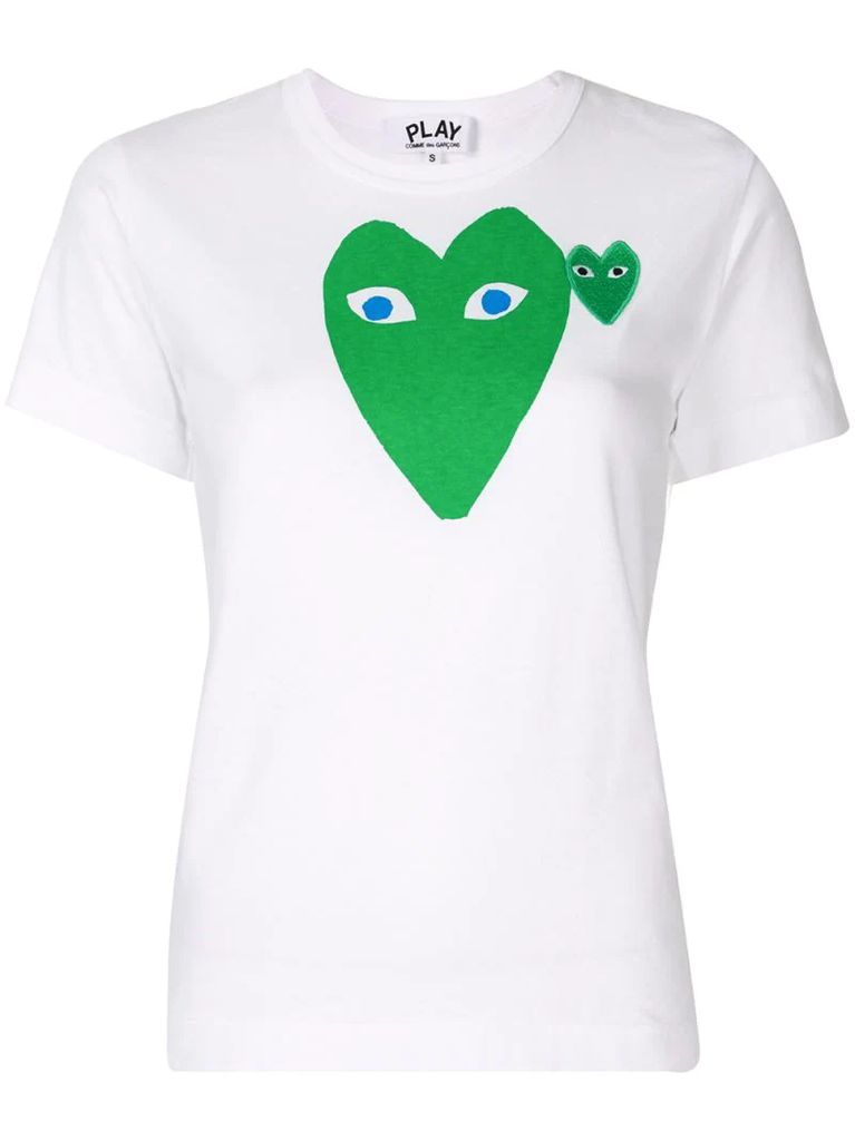 logo heart print slim fit T-shirt