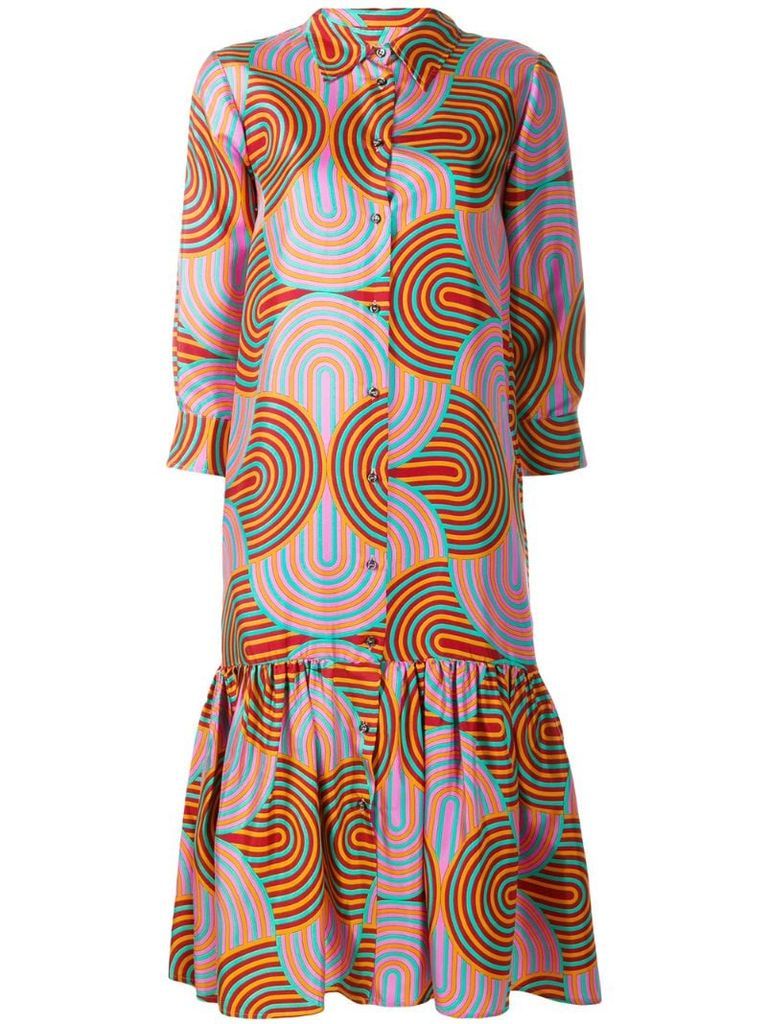 printed midi dress