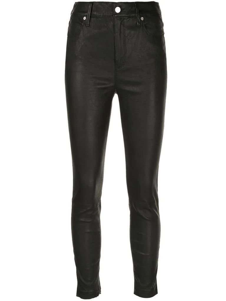 leather skinny trousers