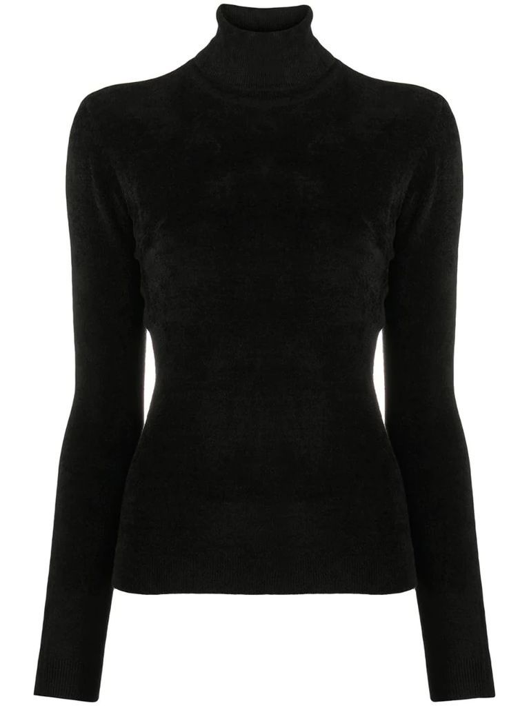 roll-neck fleece jumper