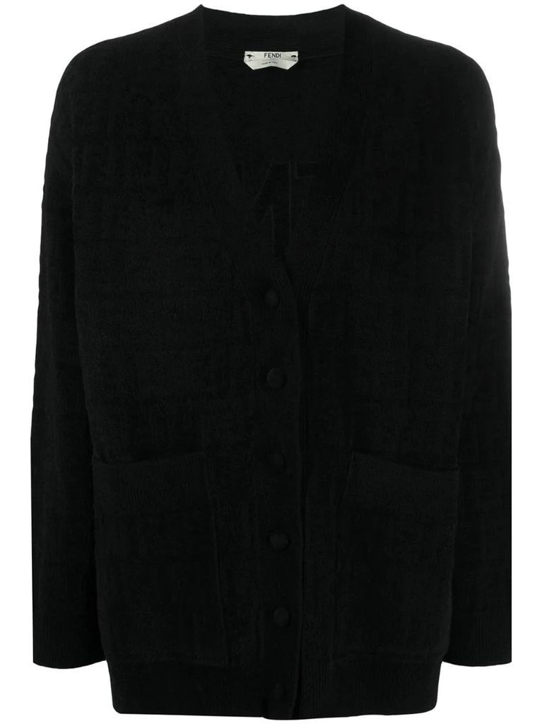V-neck FF-motif cardi-coat