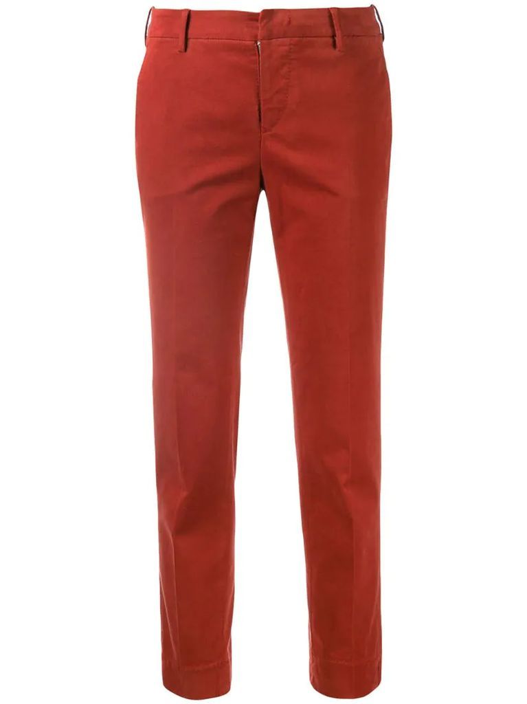 cropped slim trousers
