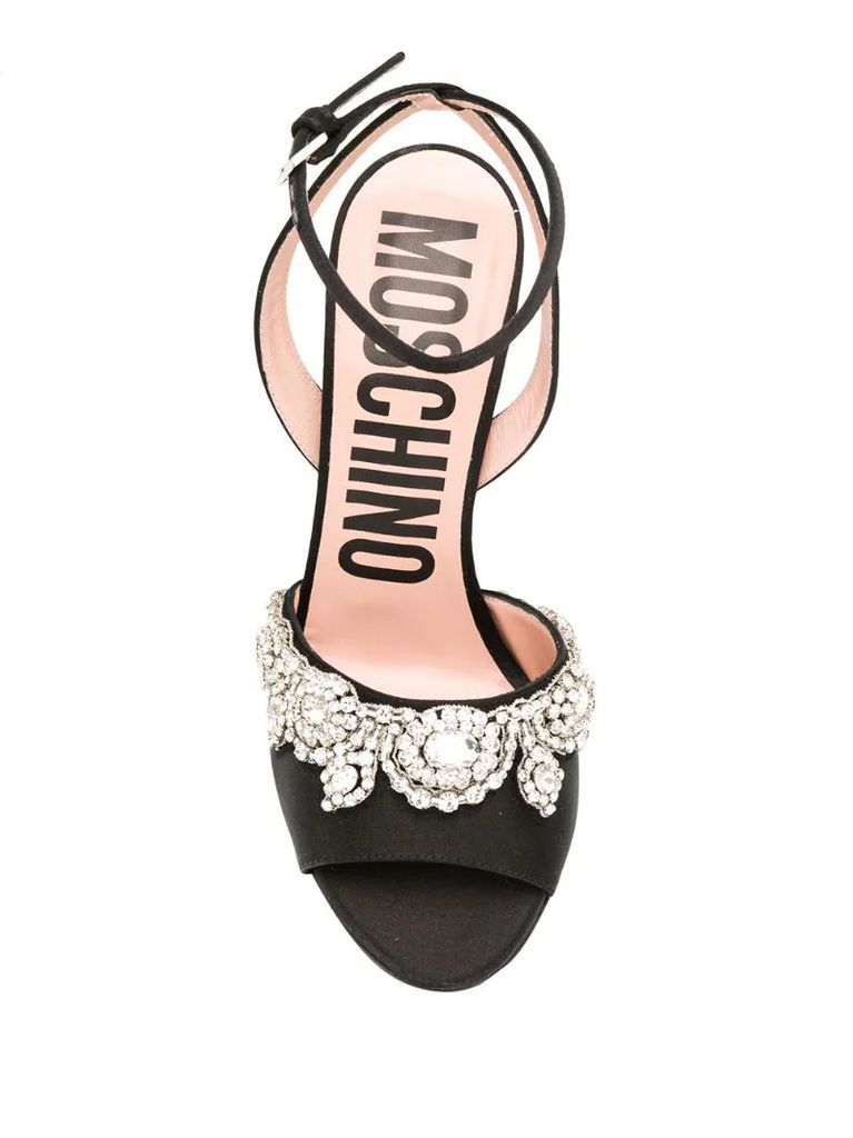 bejeweled high-heel sandals