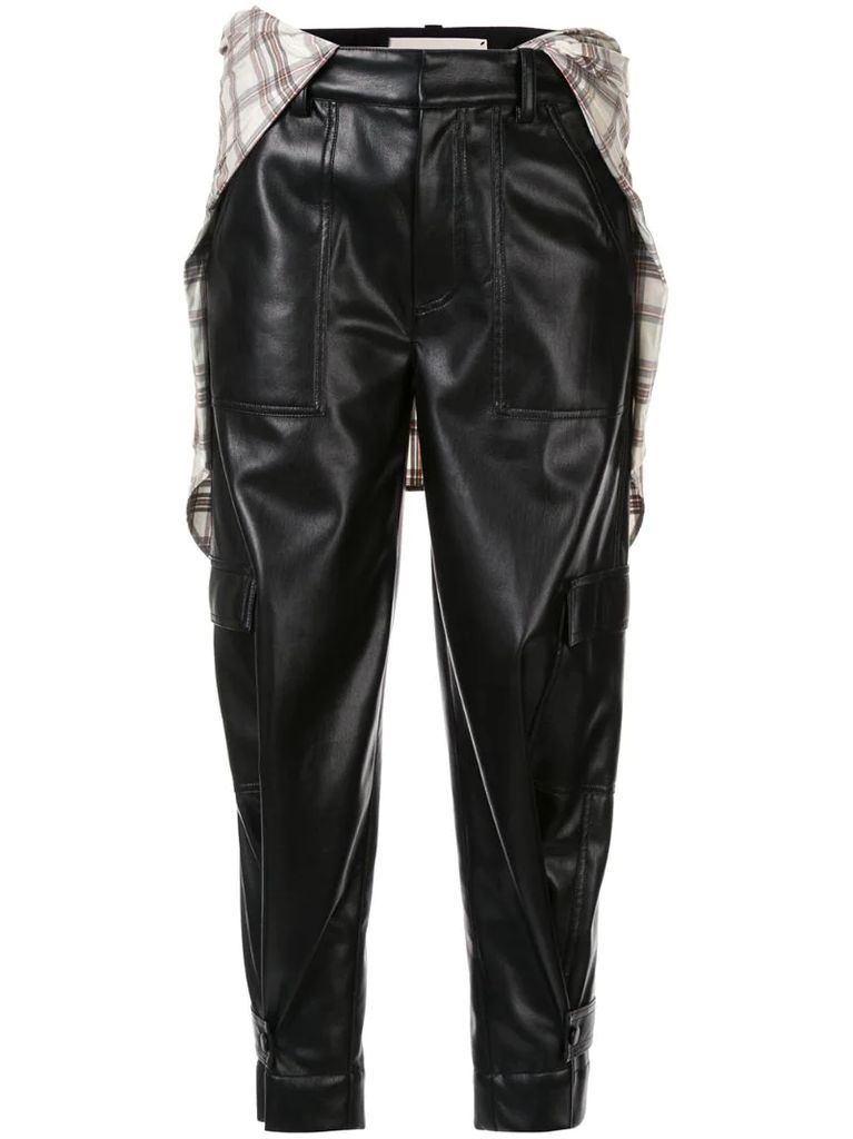 cropped detachable shirt tail trousers