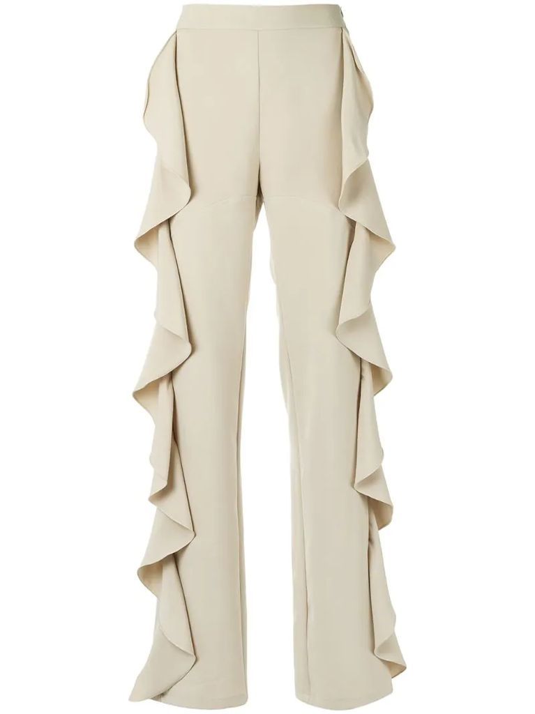 ruffle trousers