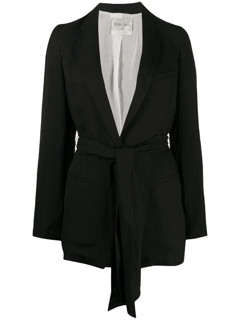 oversized belted blazer