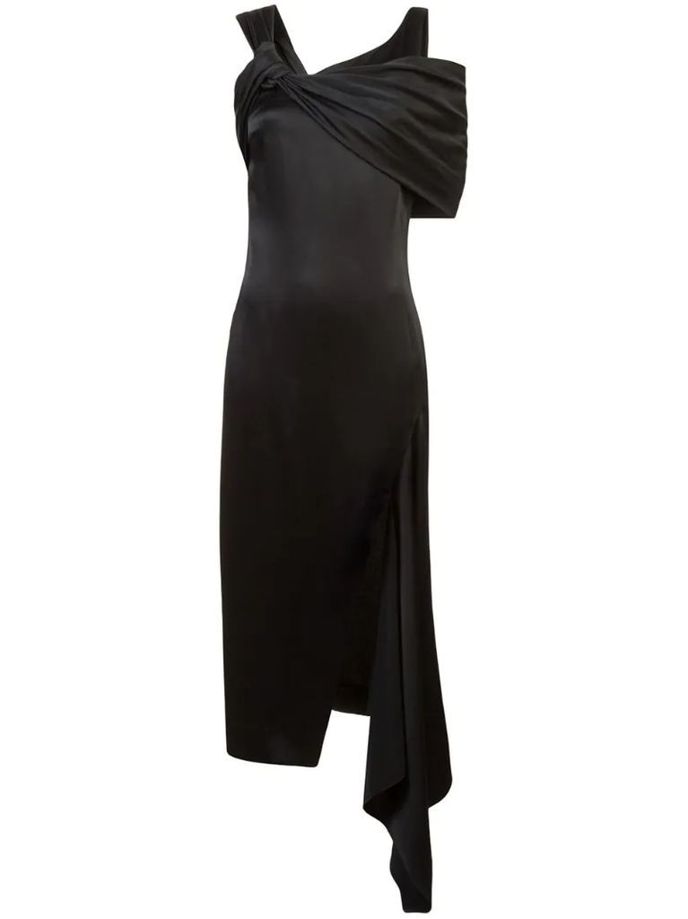 twisted-neck gown