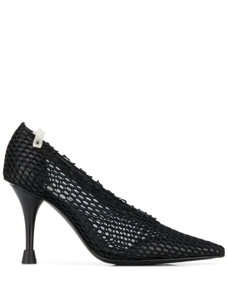 mesh pointed pumps