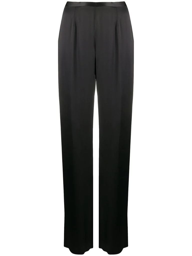1990s high-waisted wide-leg trousers
