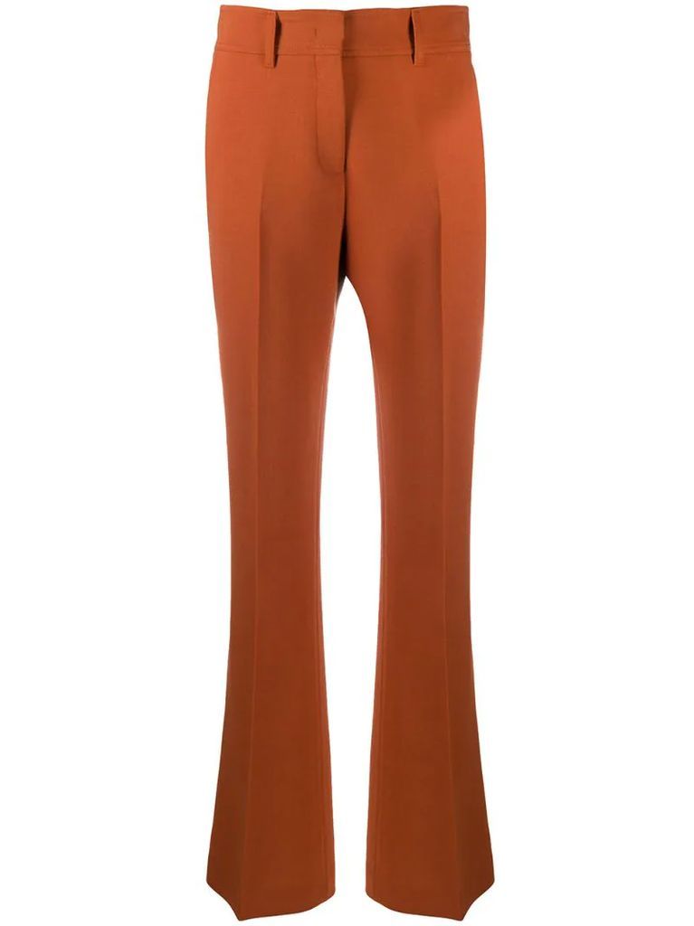 Starr flared wool trousers
