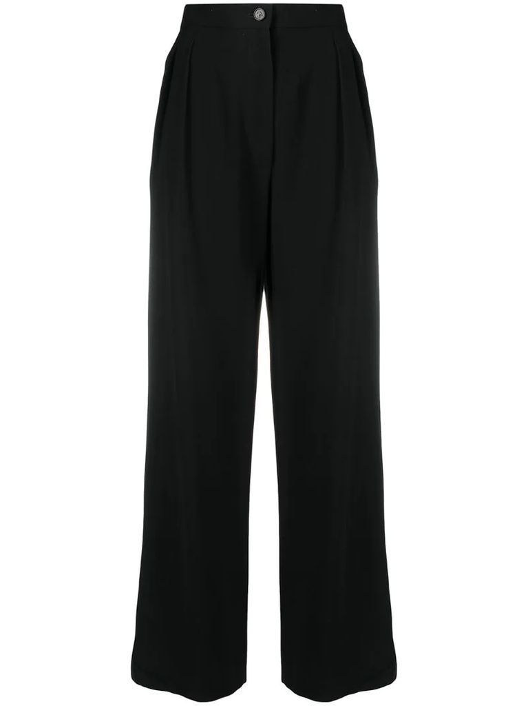 pleated tailored trousers