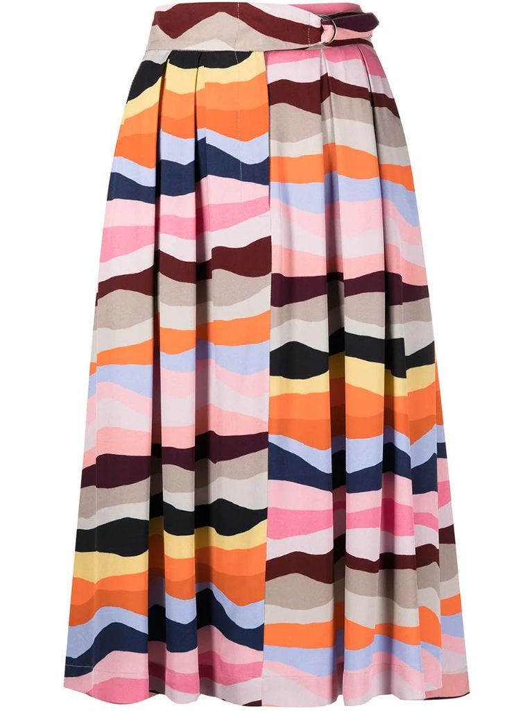 abstract-print skirt