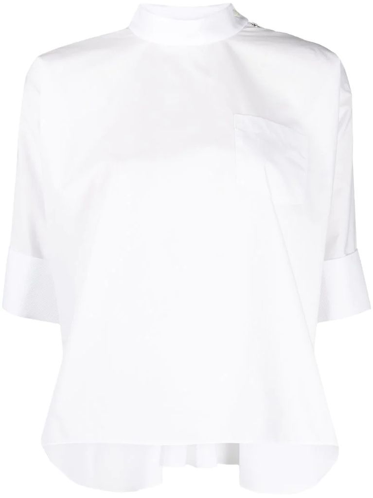 three-quarter sleeves blouse