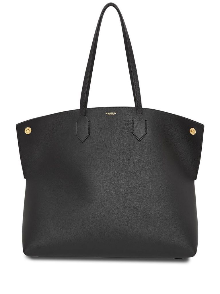 large Society leather tote bag