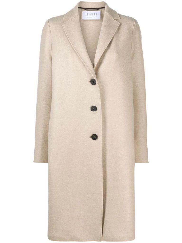 single-breasted mid-length coat