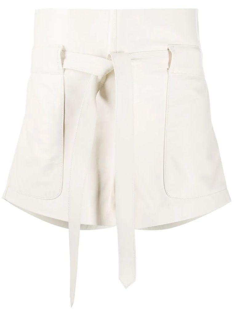 paperbag waist bow detail shorts