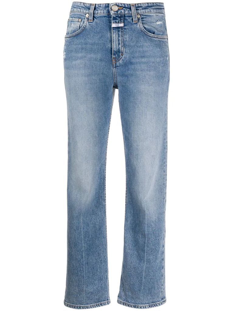 Baylin distressed straight-leg jeans