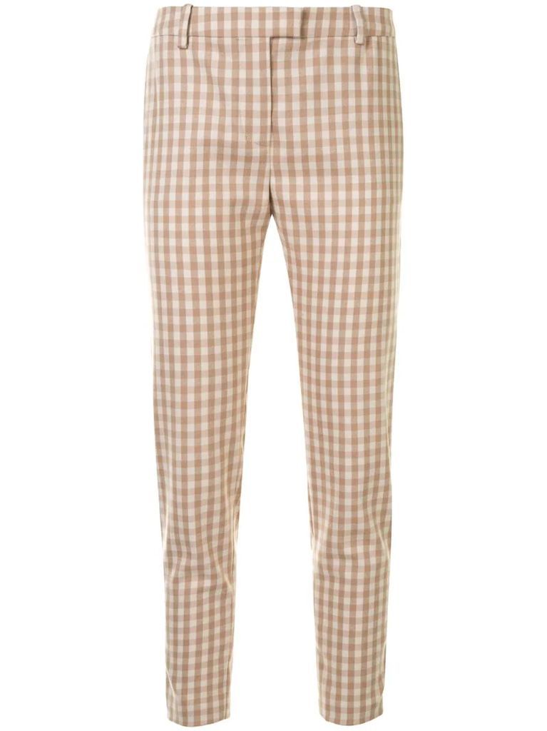 Henri tapered check trousers