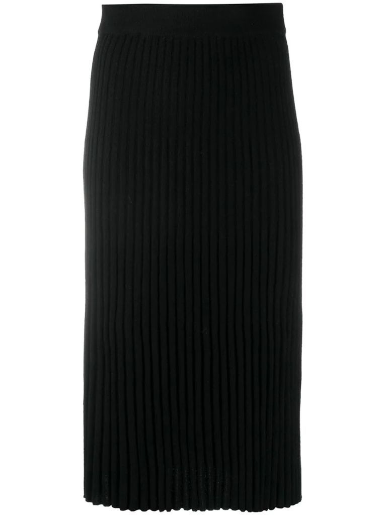 ribbed cashmere skirt
