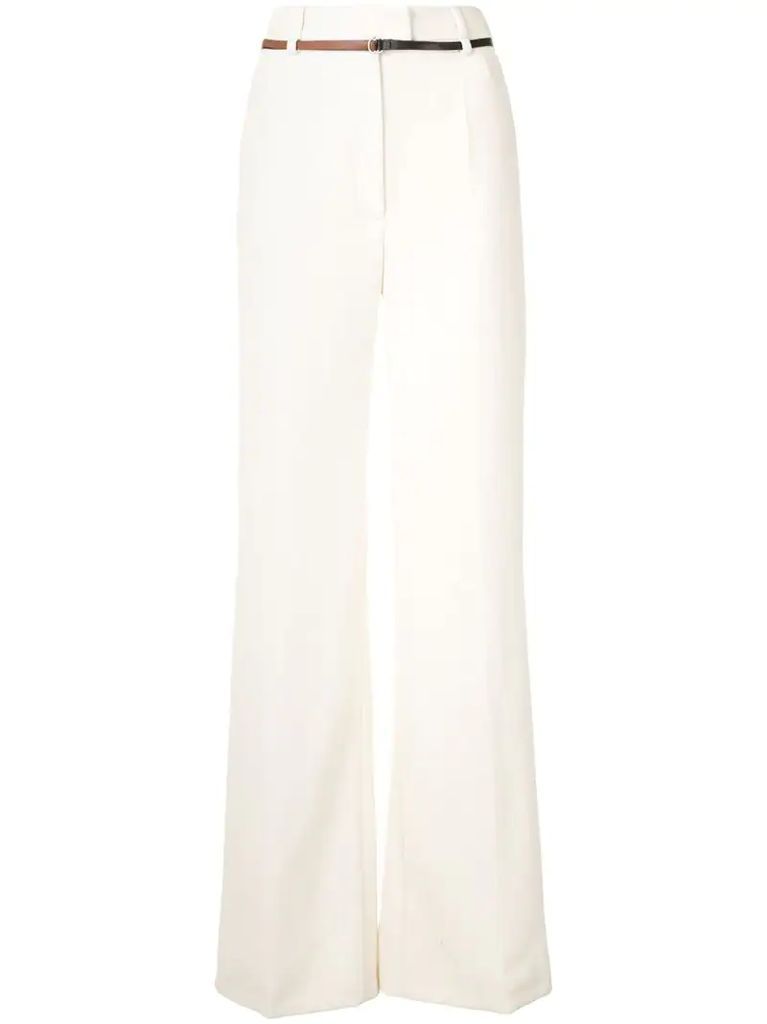Jess high-waisted belted trousers