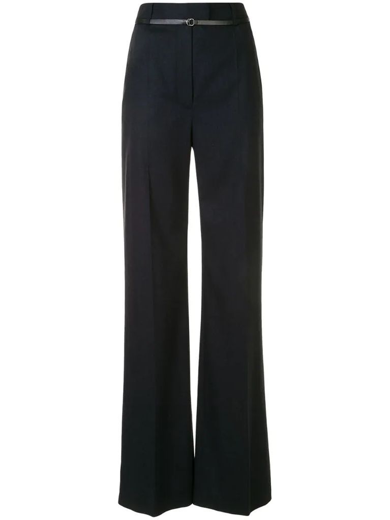 Jess high-waisted belted trousers