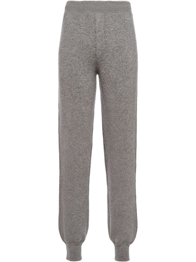 tapered fleece trousers