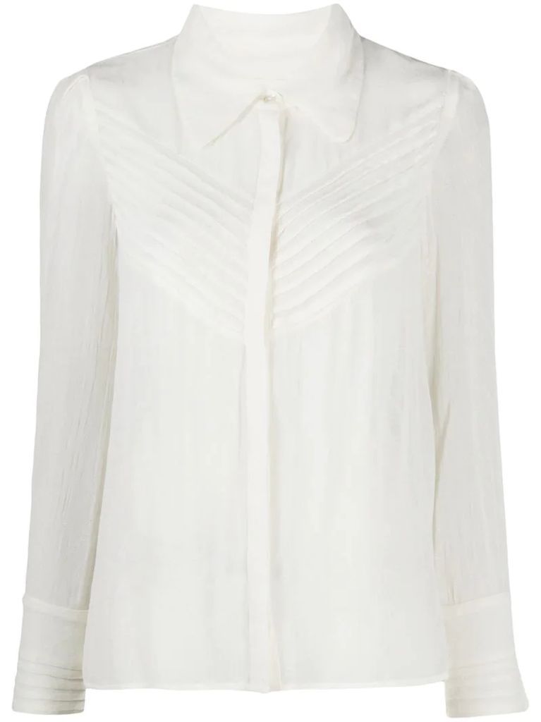 ribbed button-up shirt