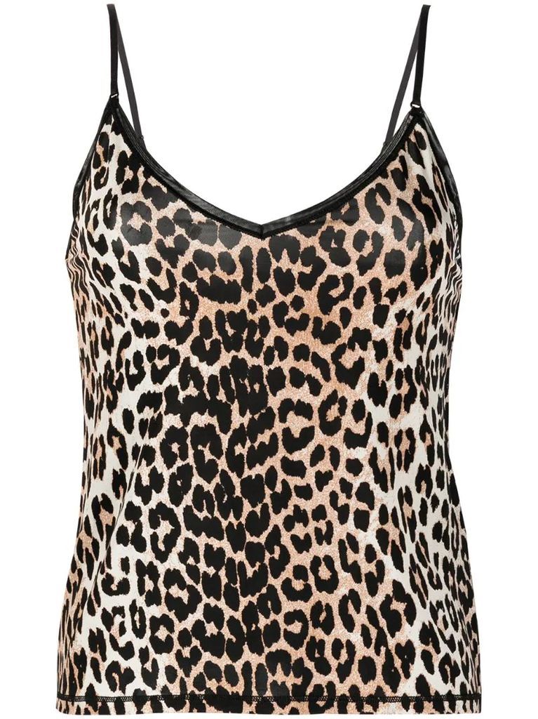 leopard-print cami top