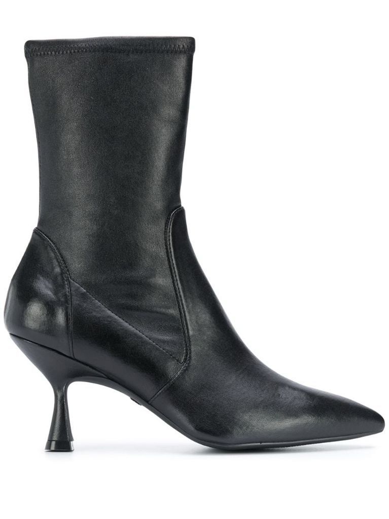 Nappa point-toe ankle boots