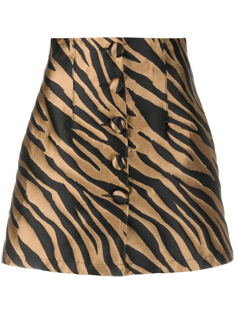 Erin zebra-print skirt