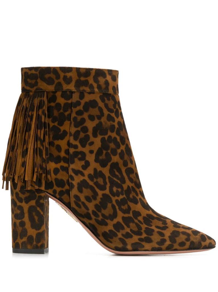 Regent leopard-print ankle boots