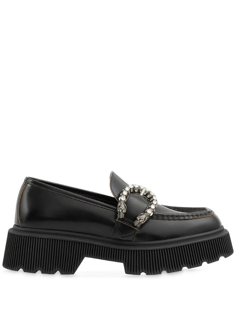 crystal-embellished chunky loafers