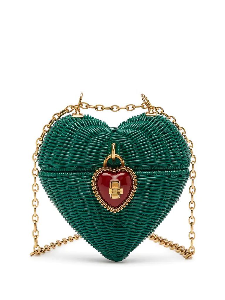heart box wicker bag