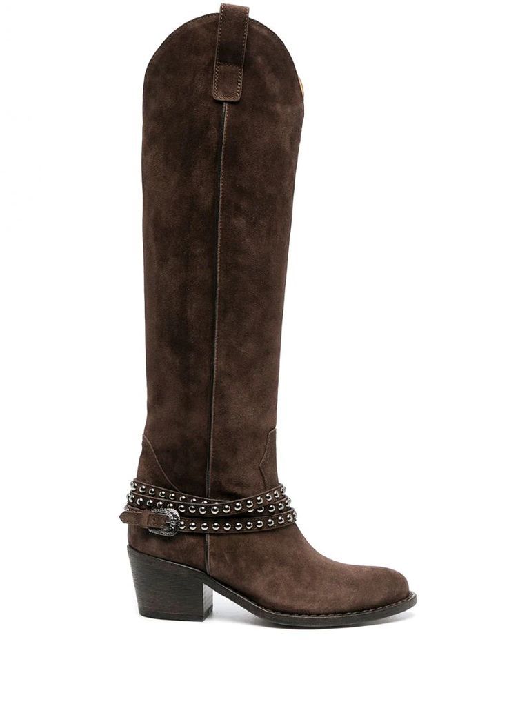 suede leather western boots