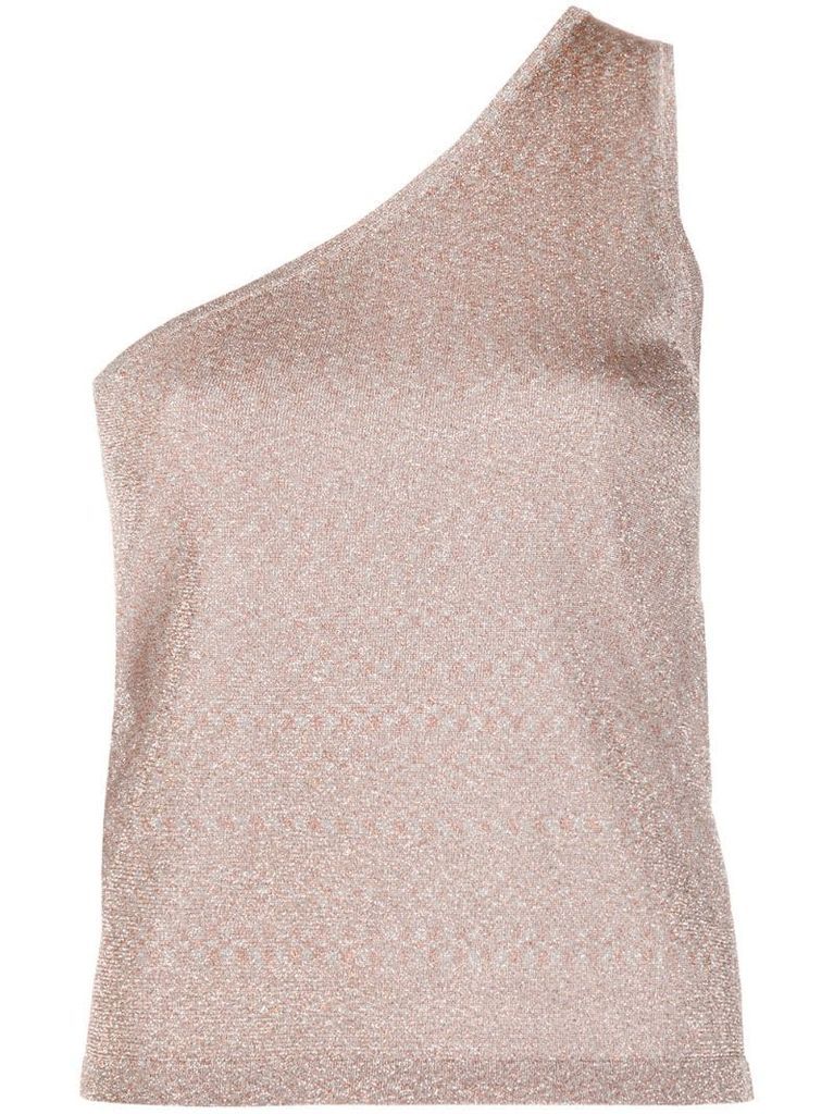 one shoulder knit top