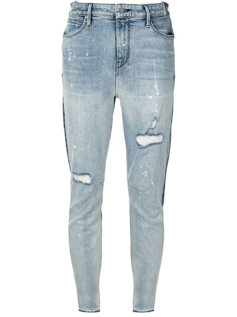 two-tone skinny jeans