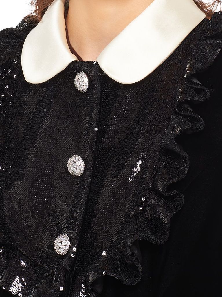 sequin-embellished coat