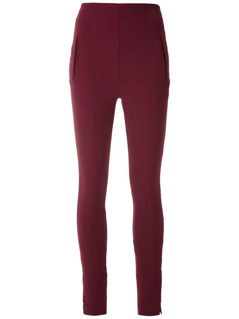panelled skinny trousers