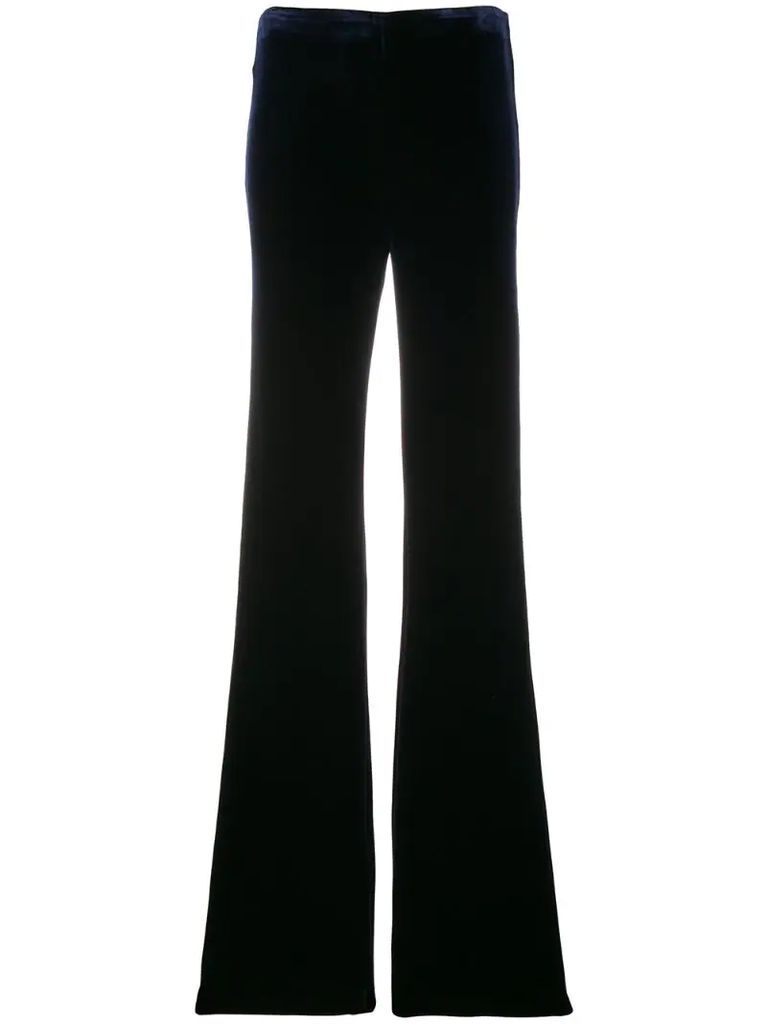long straight-leg trousers