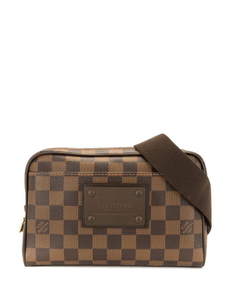 2012 pre-owned Damier Ebène Brooklyn belt bag