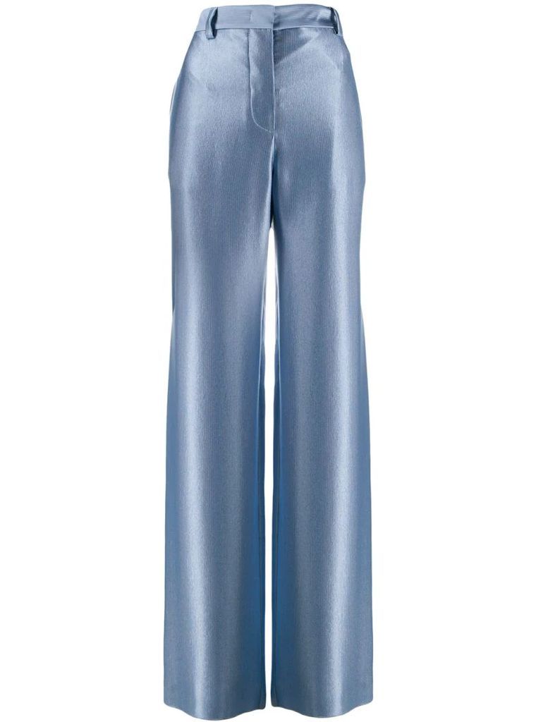 silk wide leg trousers