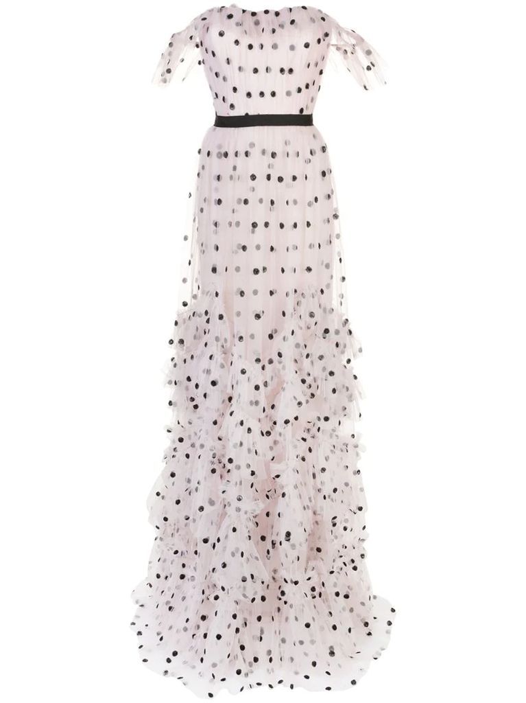 polka dot flutter dress