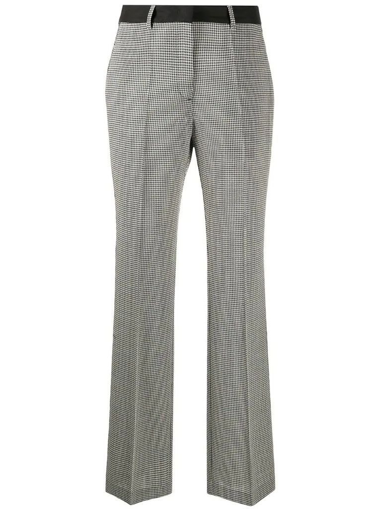 woven check tailored trousers