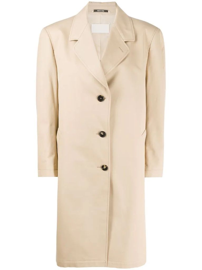 oversized single-breasted coat